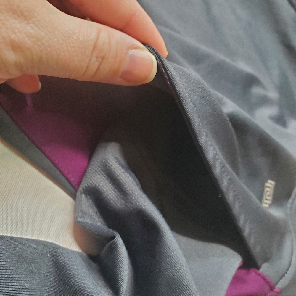 Zelos Gray and Purple Zip-Up Hoodie Size 0X - Picture 4 of 8